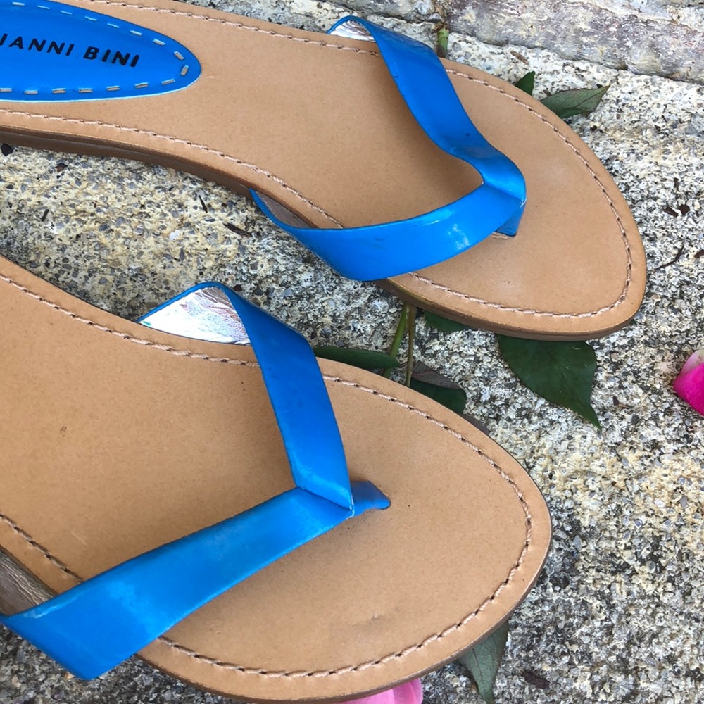 GIANNI BINI CABO FLIP FLIPS SIZE 6 1/2 Blue slides - Picture 2 of 5